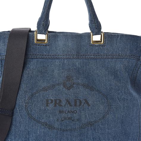 prada tote large|Prada denim tote.